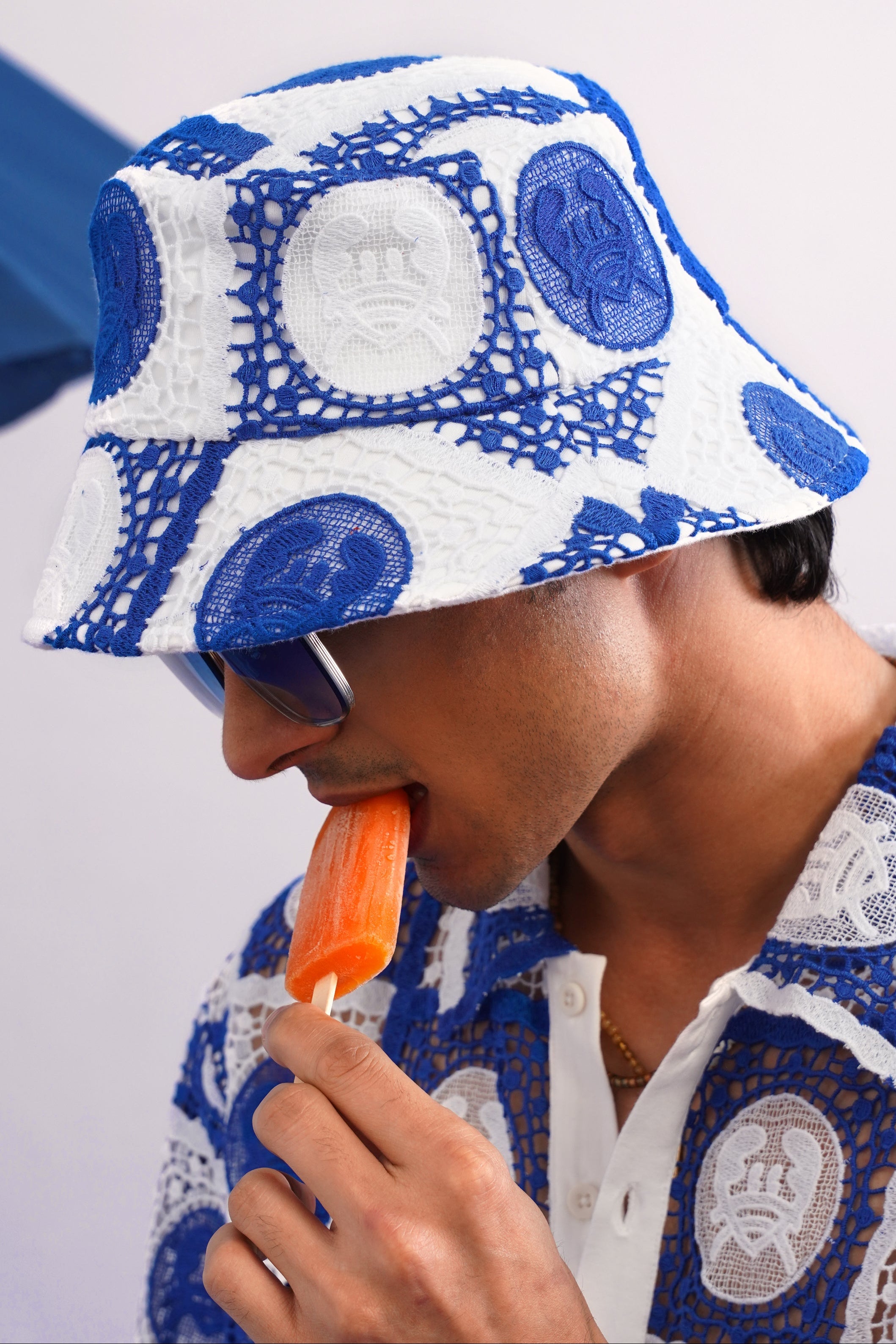 KRABANA GUIPURE BUCKET HAT - CABANA BLUE