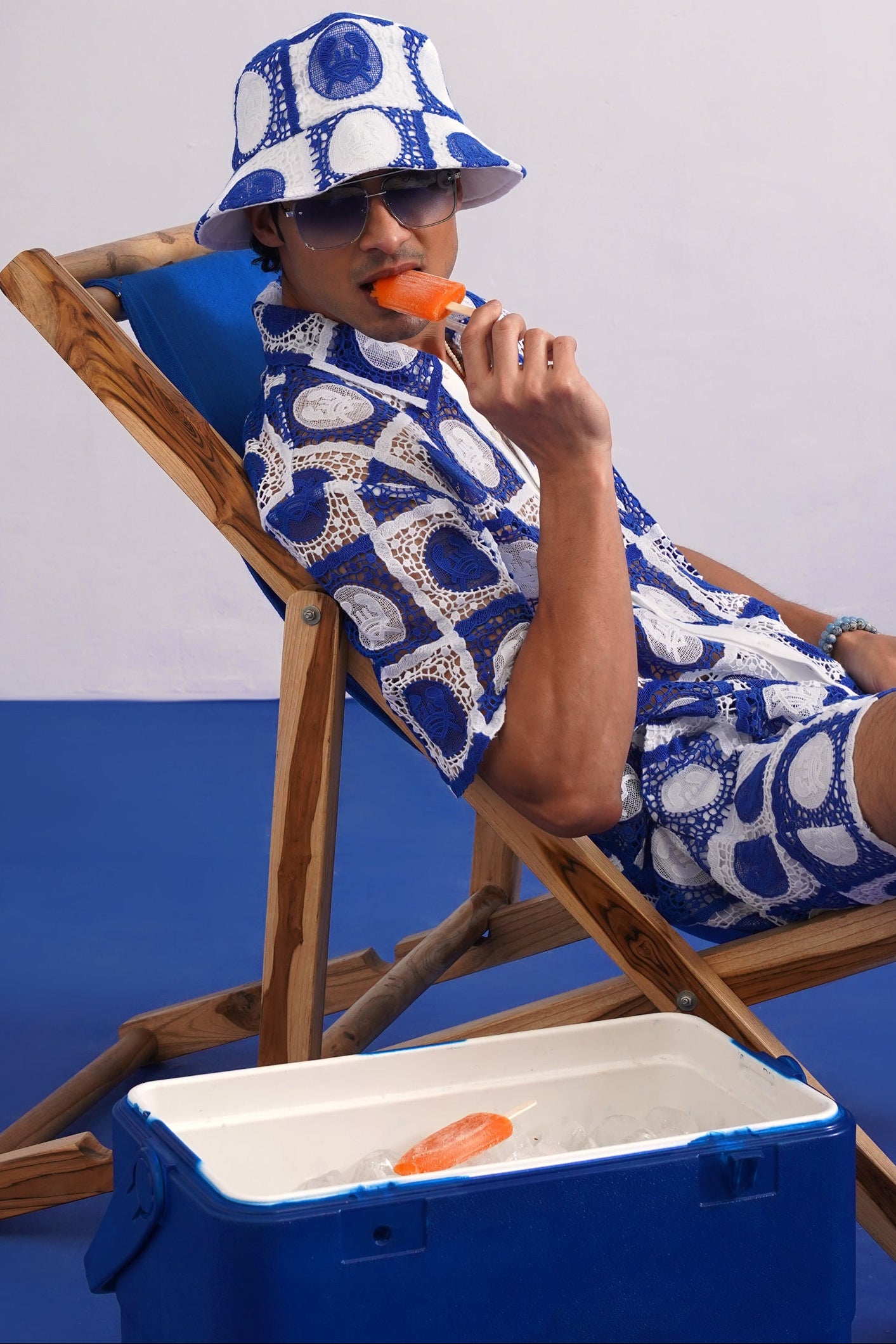 KRABANA GUIPURE BUCKET HAT - CABANA BLUE