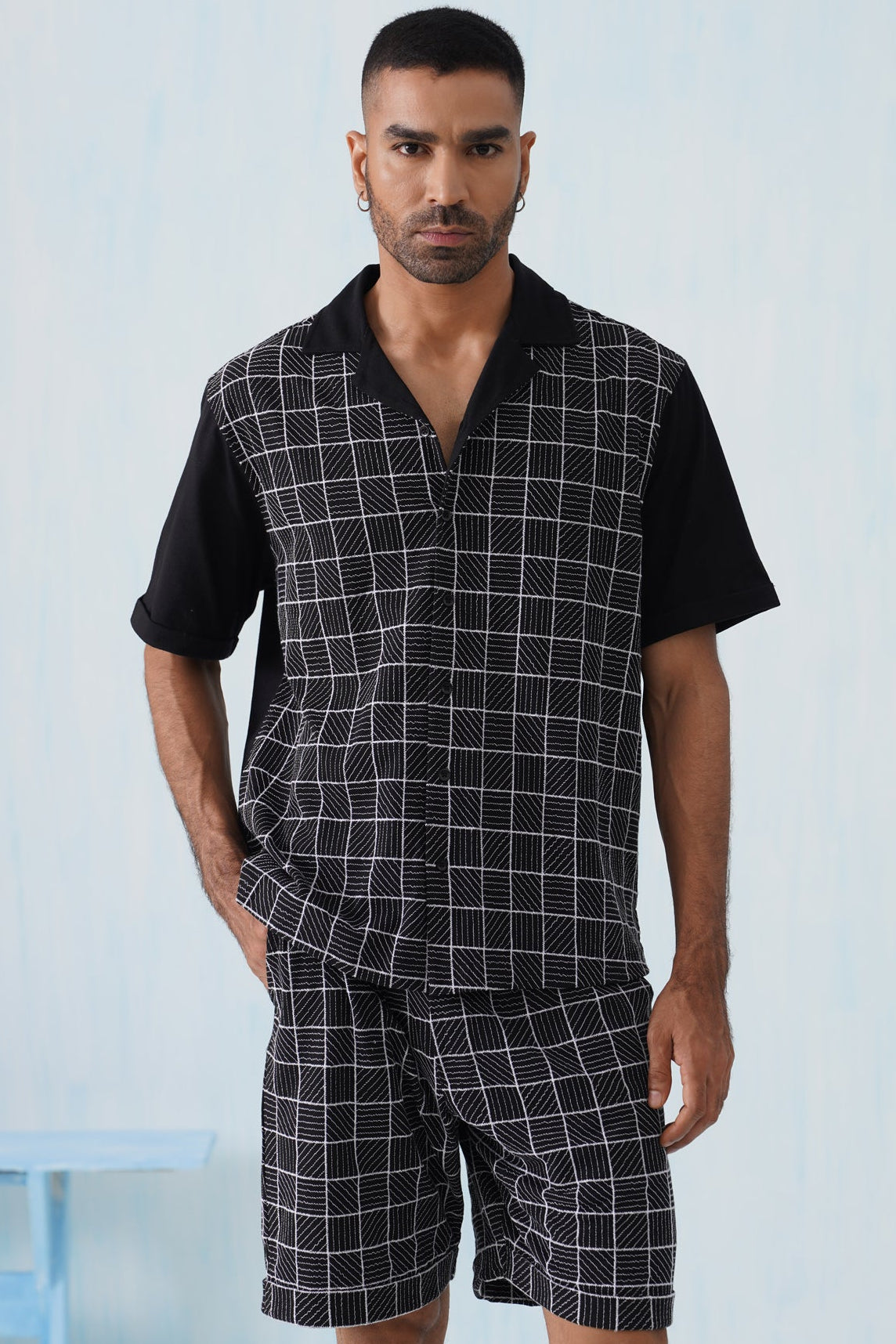 Cross Current Cotton Knit Co-ord Set (Dark Indigo)