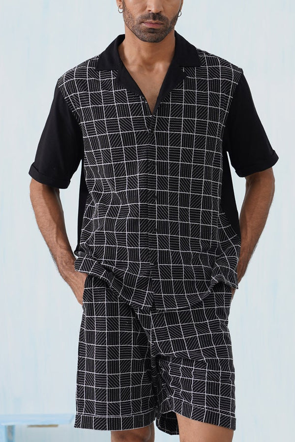 Cross Current Cotton Knit Co-ord Set (Dark Indigo)