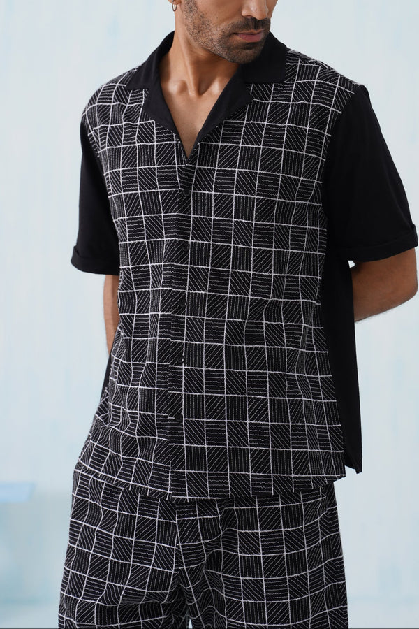 Cross Current Cotton Knit Co-ord Set (Dark Indigo)