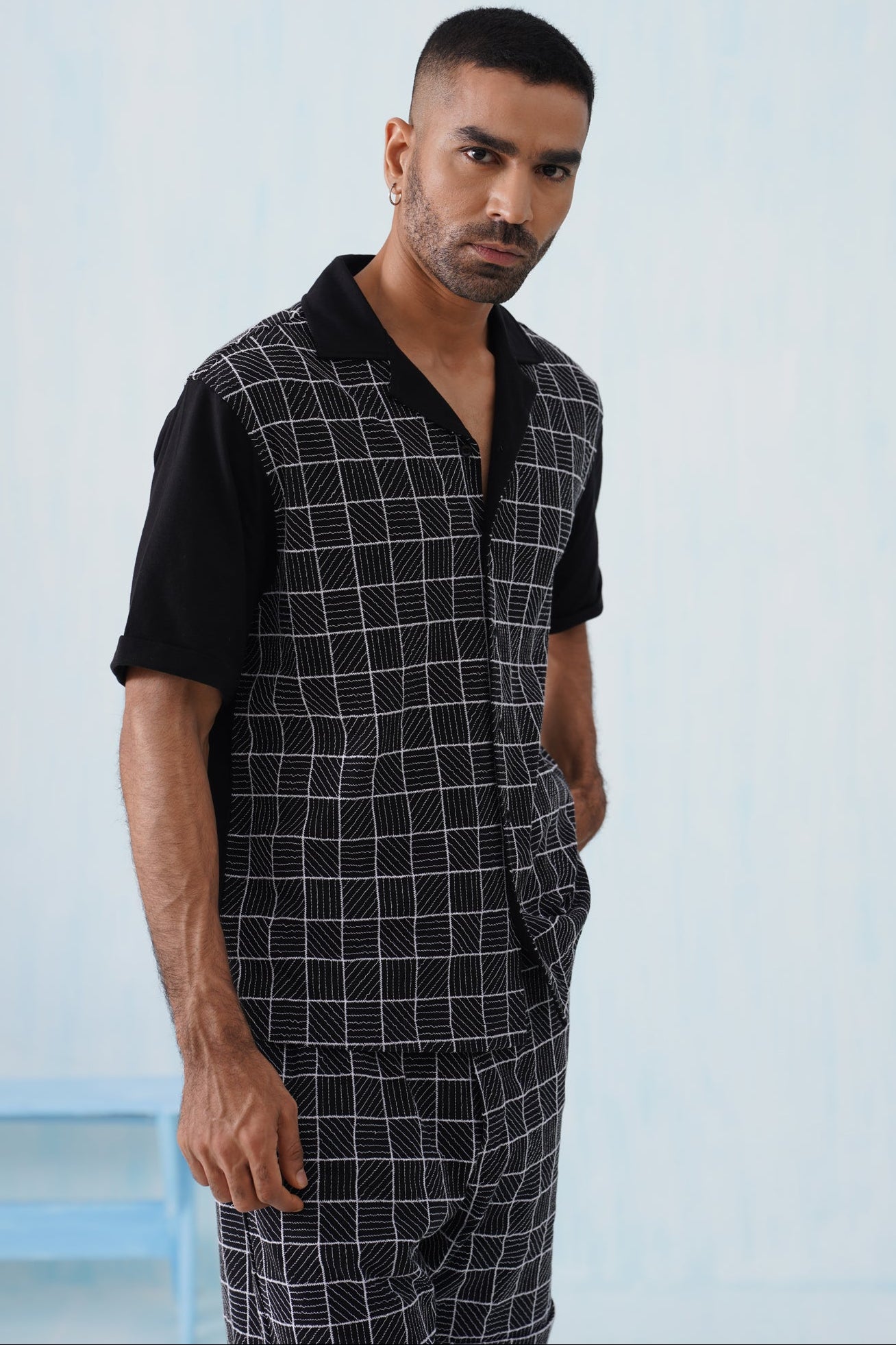 Cross Current Cotton Knit Co-ord Set (Dark Indigo)