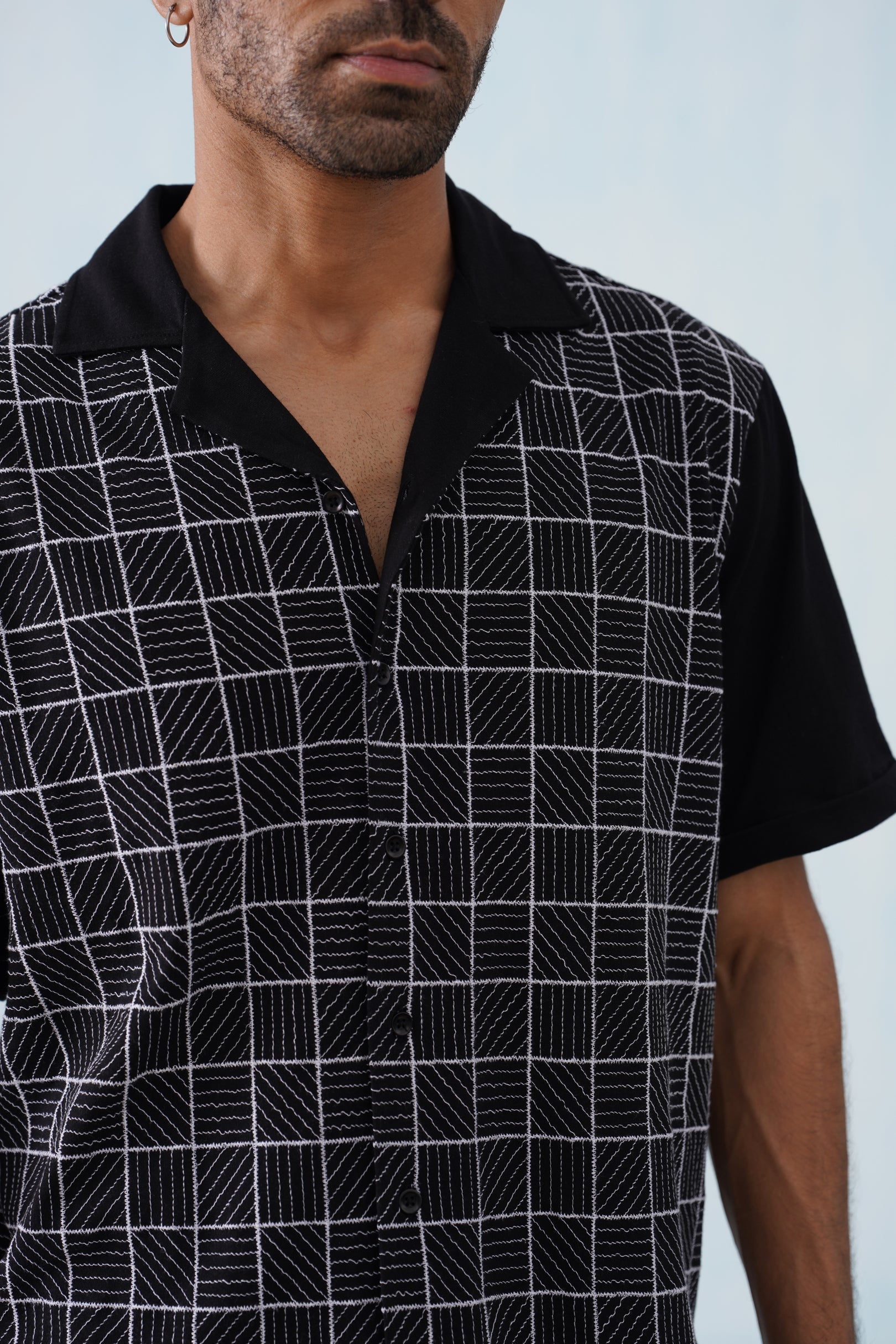 Cross Current Cotton Knit Shirt (Dark Indigo)