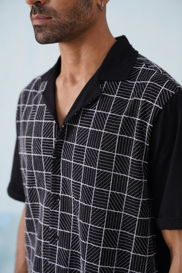 Cross Current Cotton Knit Shirt (Dark Indigo)