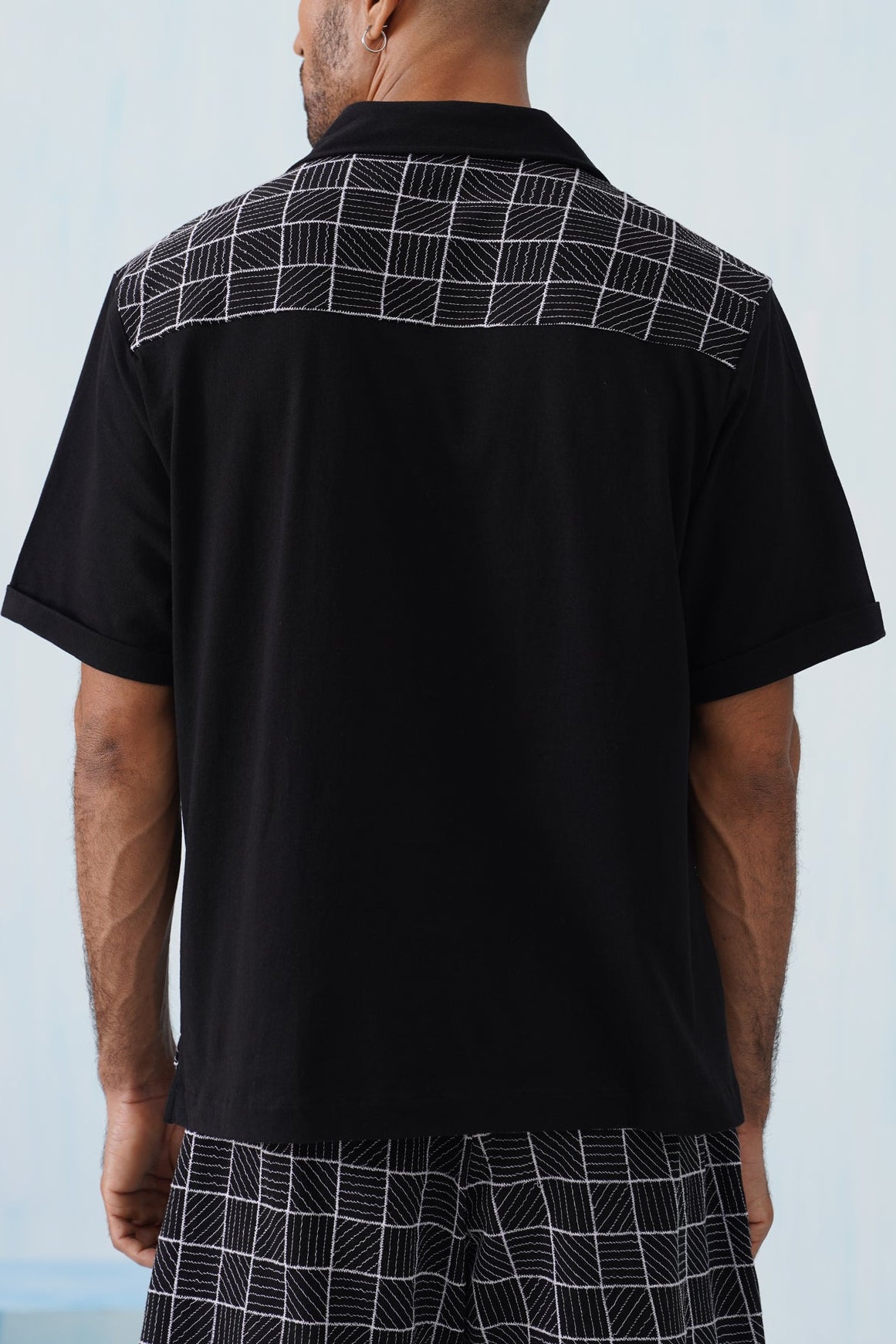 Cross Current Cotton Knit Shirt (Midnight Black)