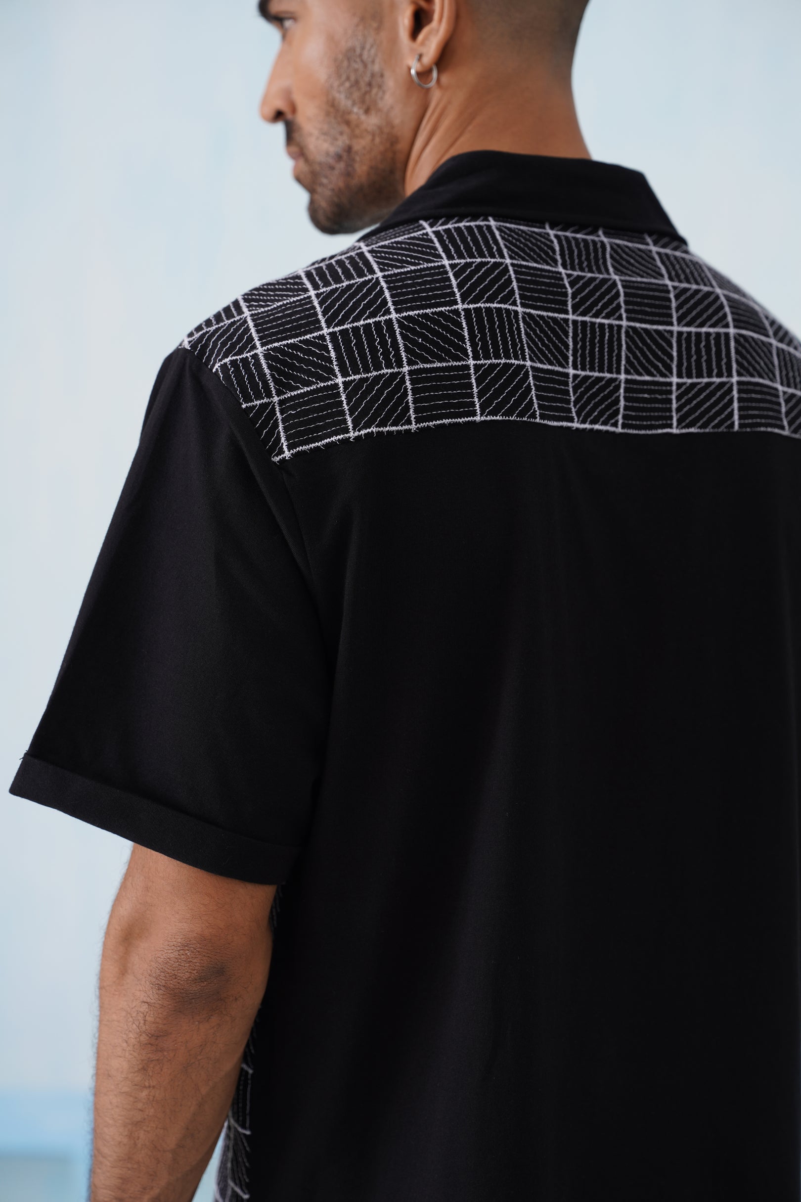 Cross Current Cotton Knit Shirt (Dark Indigo)