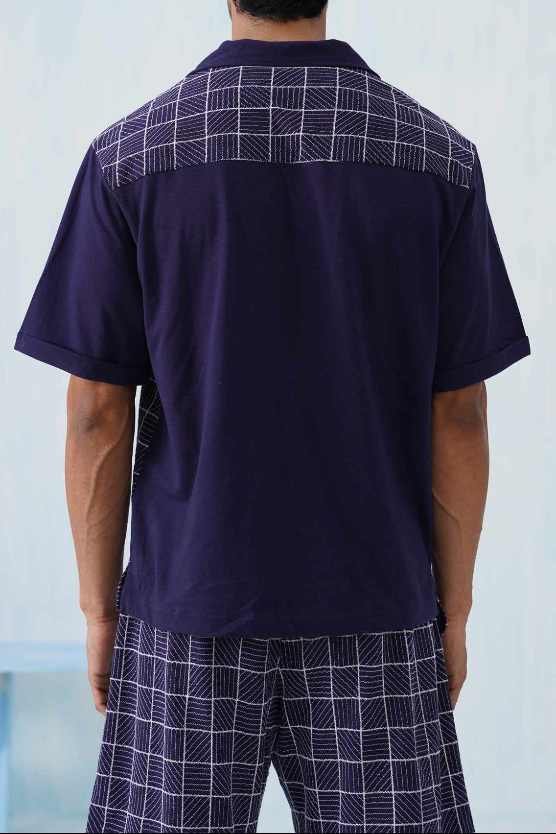 Cross Current Cotton Knit Co-ord Set (Dark Indigo)