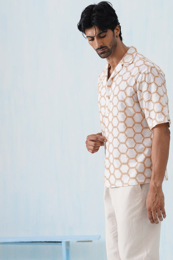 Hive Series Cotton Shirt (Midnight Hive)