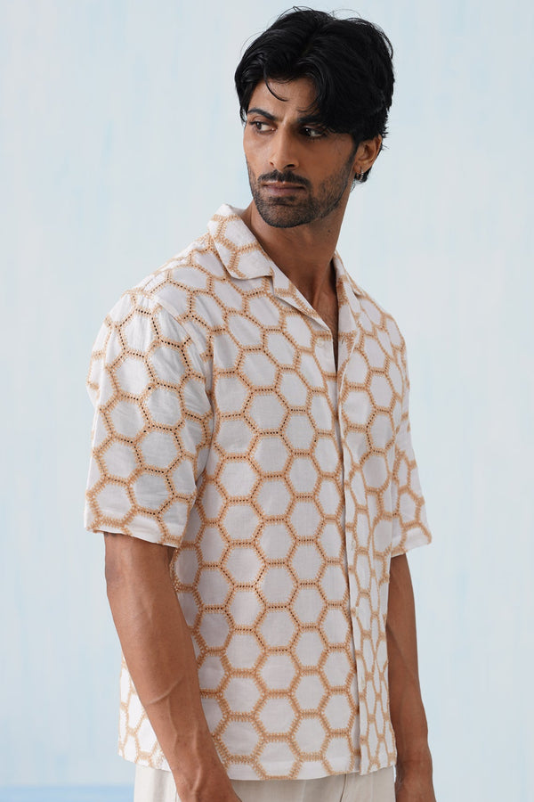 Hive Series Cotton Shirt (Midnight Hive)