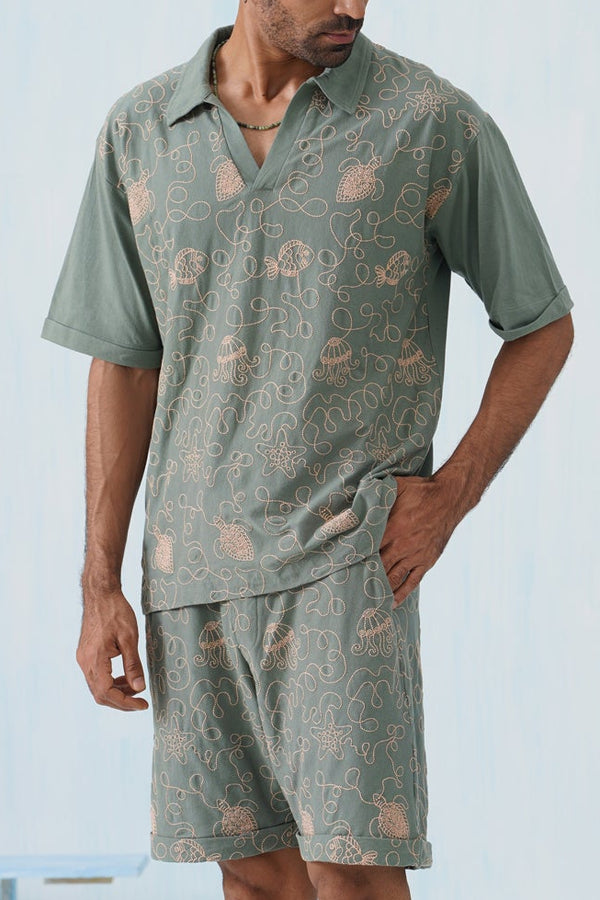 Reef Rider Cotton Knit Co-ord Set