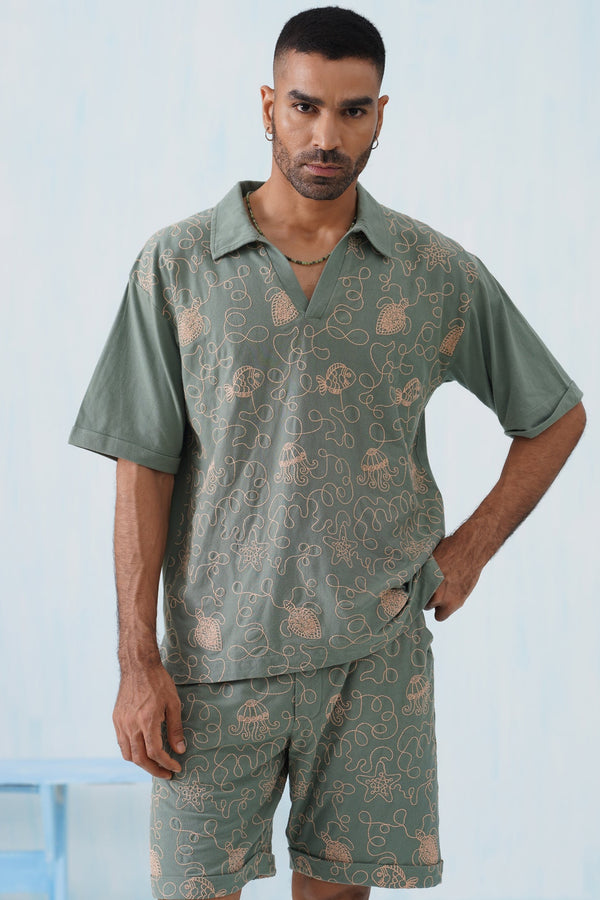 Reef Rider Cotton Knit Co-ord Set