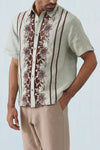 Twin Vines Cotton Linen Shirt