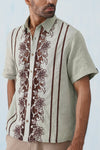 Twin Vines Cotton Linen Shirt