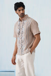 Twin Vines Cotton Linen Shirt