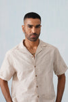 Dune Ripple Cotton Linen Shirt