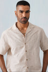 Dune Ripple Cotton Linen Shirt