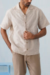 Dune Ripple Cotton Linen Shirt