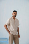 Dune Ripple Cotton Linen Shirt