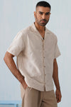 Dune Ripple Cotton Linen Shirt