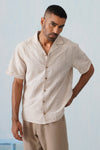 Dune Ripple Cotton Linen Shirt