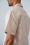 Dune Ripple Cotton Linen Shirt