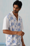 Tidal Tales Cotton Slub Knit Shirt (White)