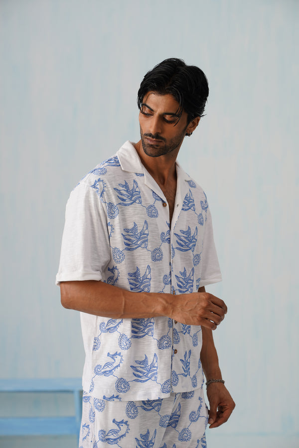 Tidal Tales Cotton Slub Knit Shirt