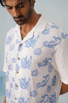 Tidal Tales Cotton Slub Knit Shirt (White)