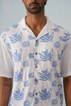 Tidal Tales Cotton Slub Knit Shirt (White)
