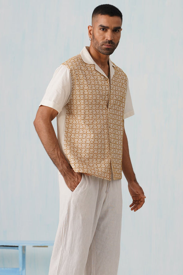 Sunburst Weave Cotton Shirt