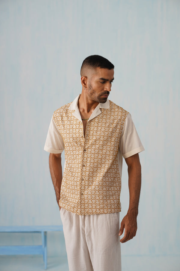 Sunburst Weave Cotton Shirt