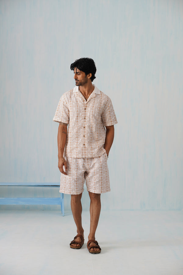 Amber Bloom Cotton Linen Co-ord Set