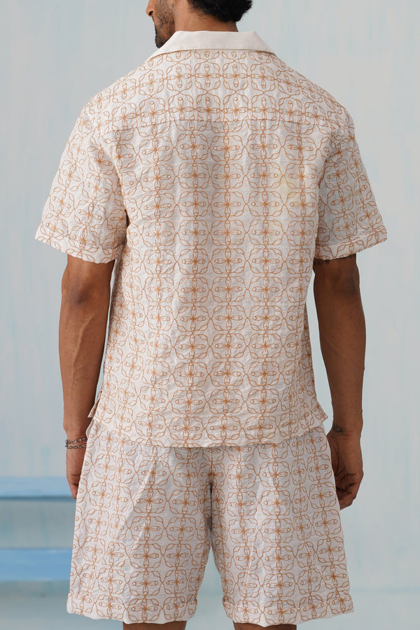 Amber Bloom Cotton Linen Co-ord Set