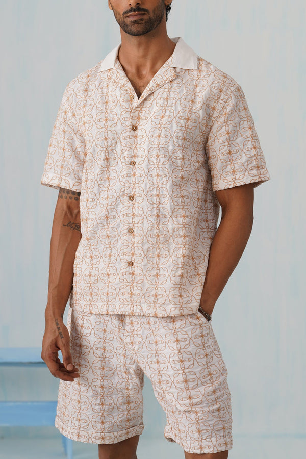 Amber Bloom Cotton Linen Co-ord Set