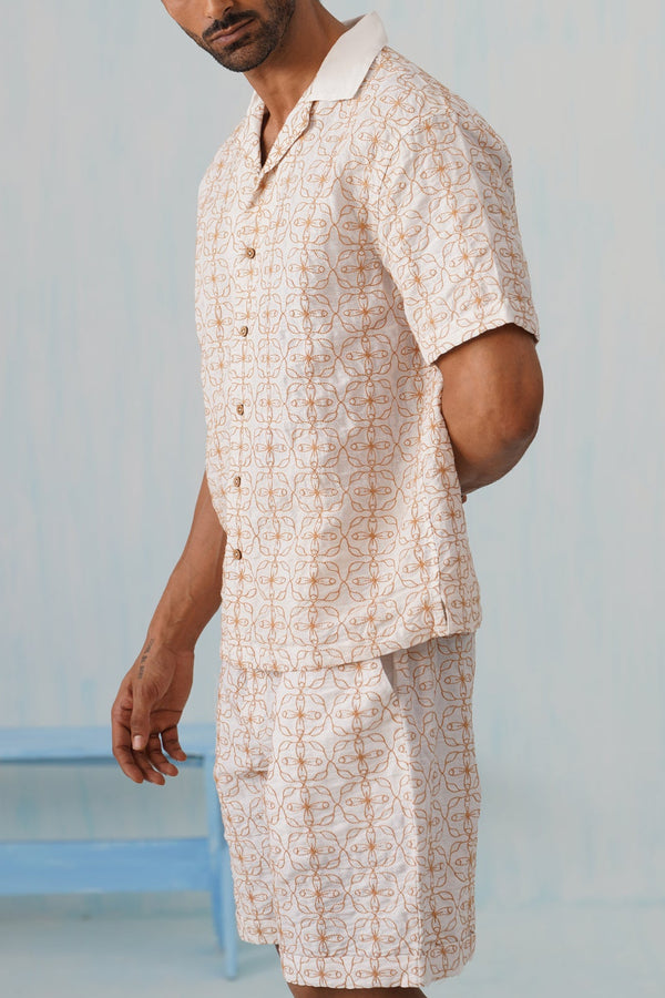 Amber Bloom Cotton Linen Co-ord Set