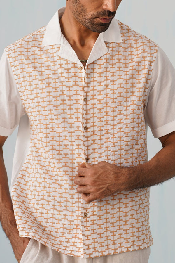 Amber Grid Cotton Shirt