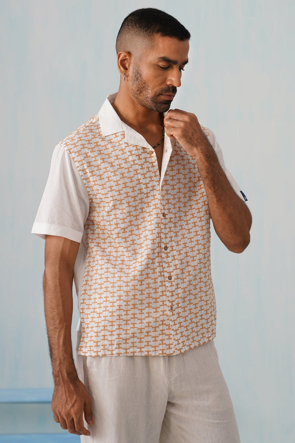 Amber Grid Cotton Shirt