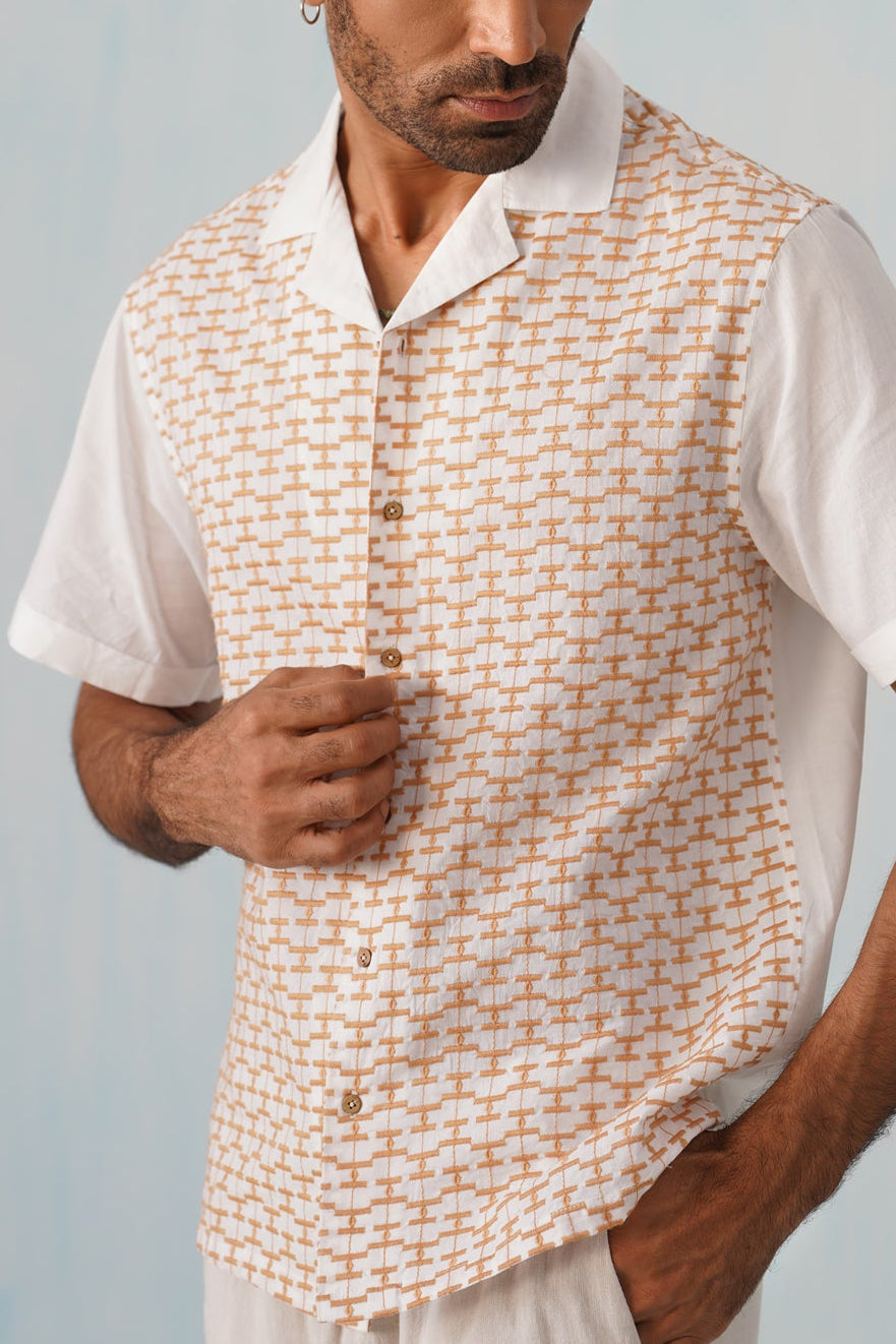 Amber Grid Cotton Shirt