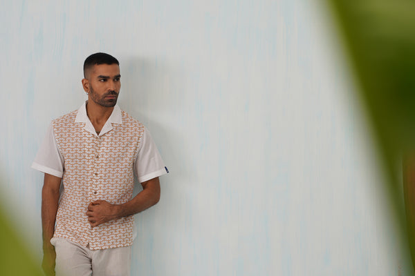 Amber Grid Cotton Shirt