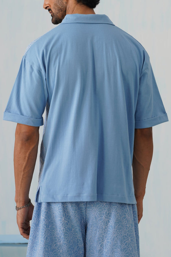 Shady Blooms Cotton Knit T-Shirt (Yellow)