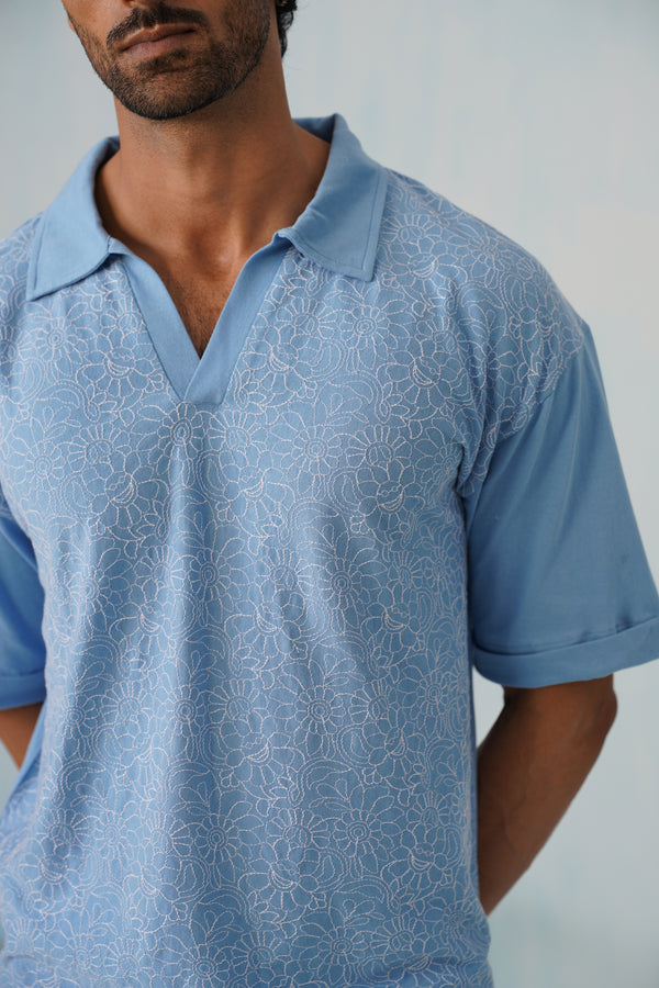 Shady Blooms Cotton Knit T-Shirt