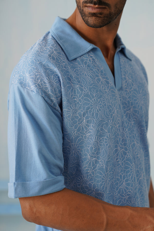 Shady Blooms Cotton Knit T-Shirt