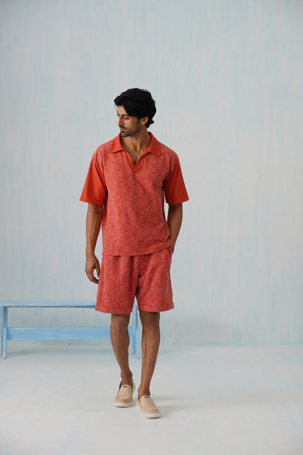 Shady Blooms Cotton Knit Co-ord Set