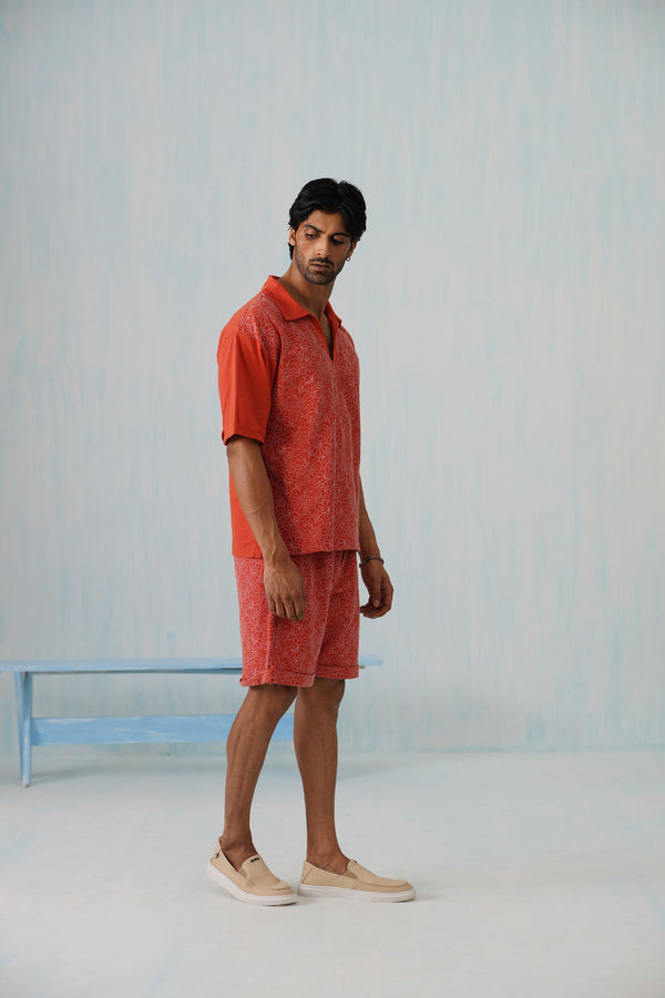 Shady Blooms Cotton Knit Co-ord Set