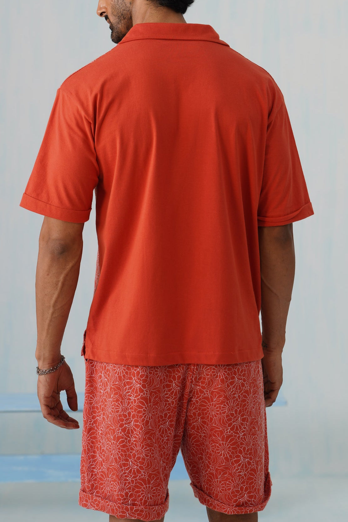 Shady Blooms Cotton Knit Co-ord Set (Christmas Island Crab)