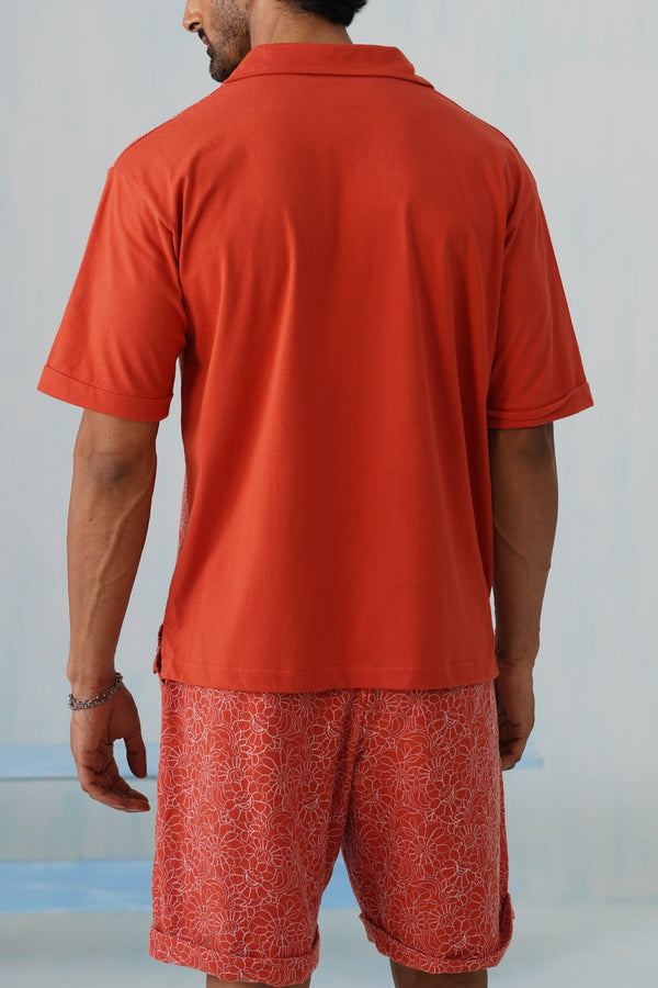 Shady Blooms Cotton Knit Co-ord Set (Dark Green)