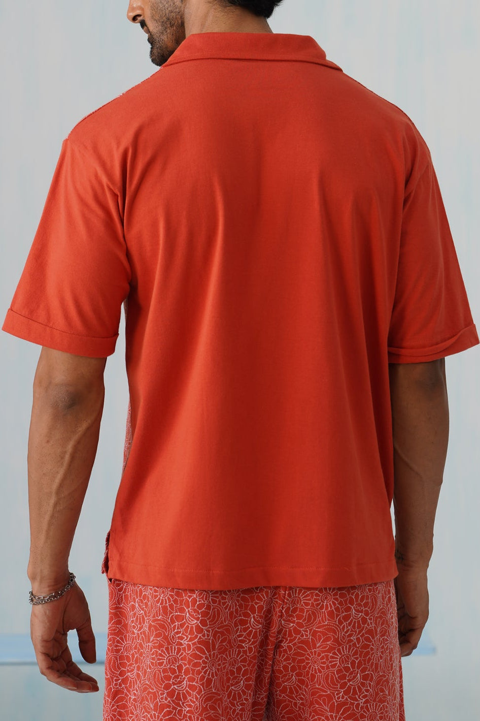 Shady Blooms Cotton Knit T-Shirt (Christmas Island Crab)