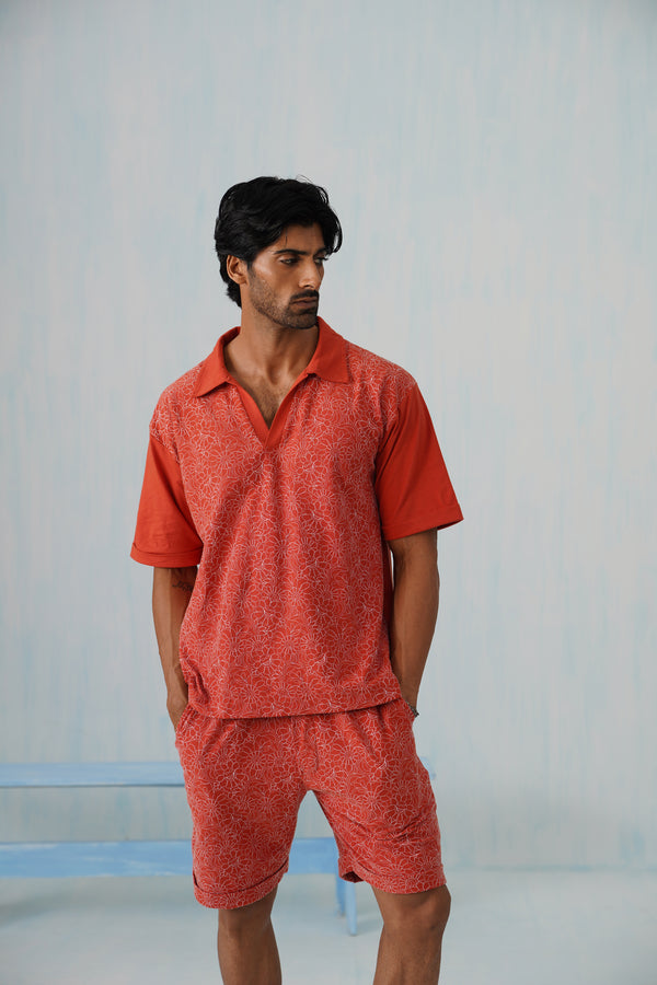 Shady Blooms Cotton Knit T-Shirt