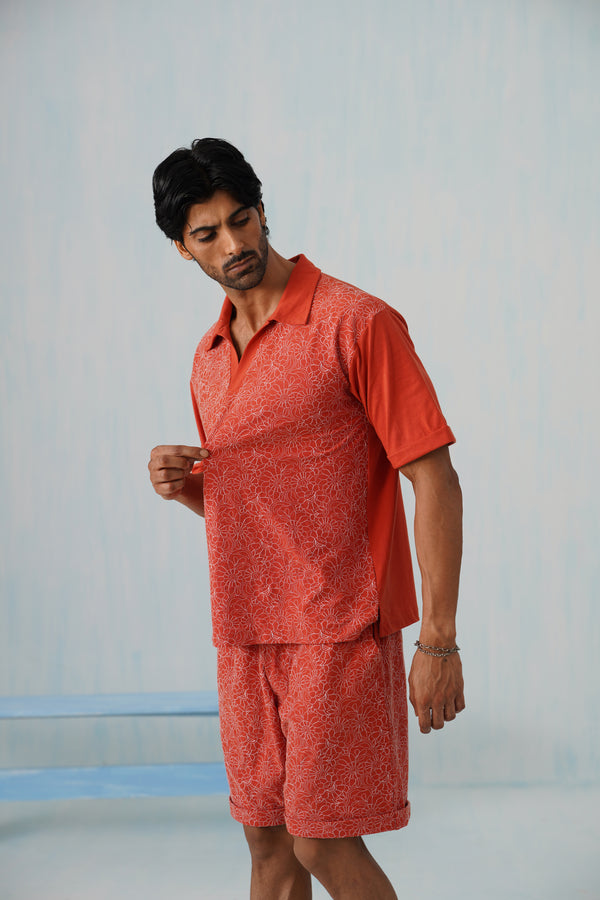 Shady Blooms Cotton Knit T-Shirt