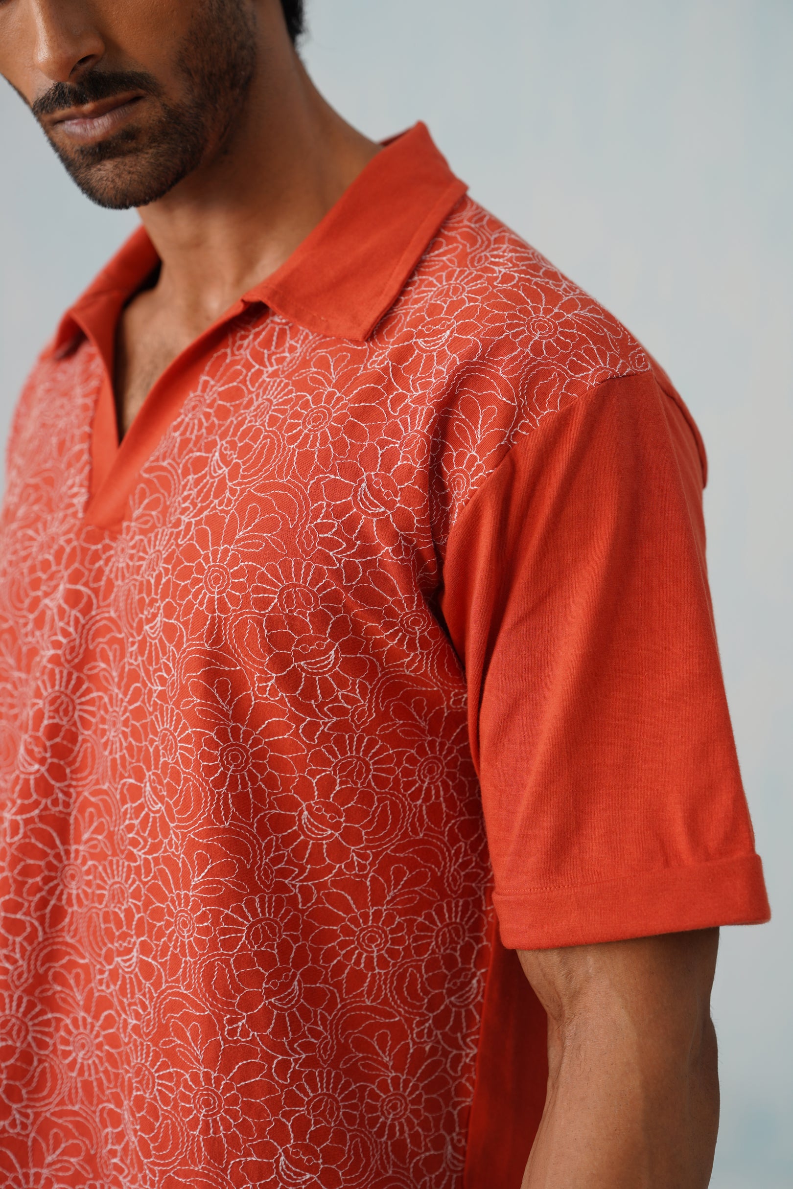 Shady Blooms Cotton Knit Co-ord Set (Christmas Island Crab)